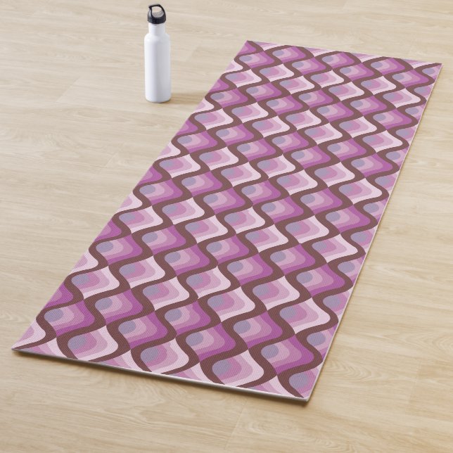 Wavy Ombre Purple All-Over-Print Leggings Yoga Mat (In Situ)