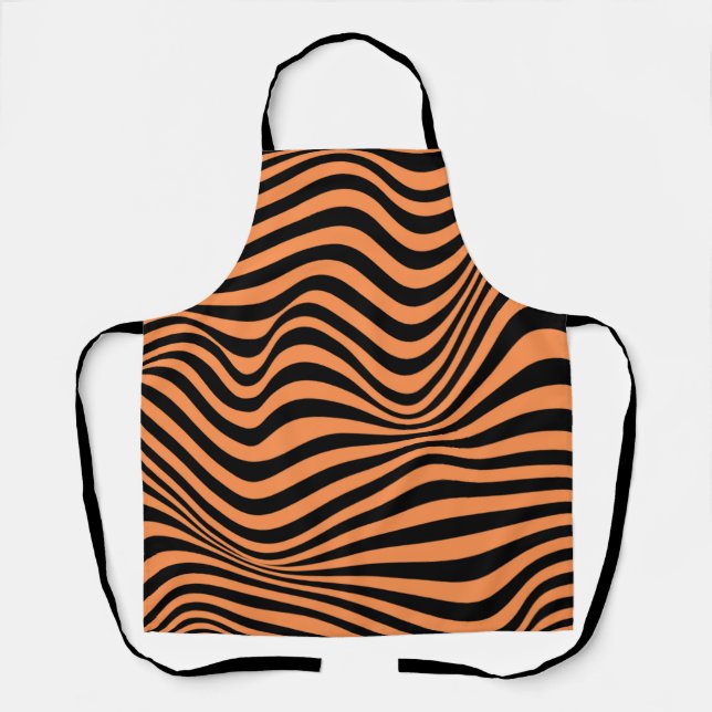 Wavy Optical Illusion Pattern    Apron (Front)