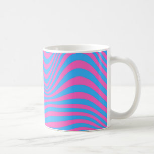 Wavy Optical Illusion Pattern Coffee Mug