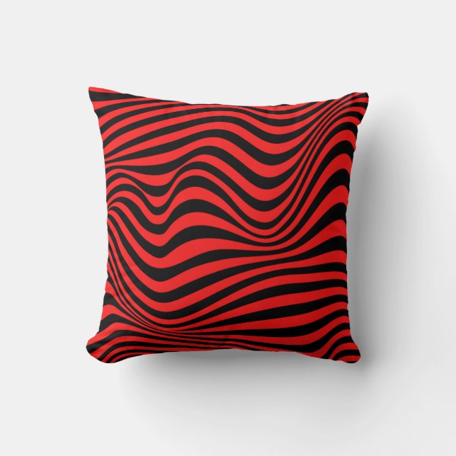 Wavy Optical Illusion Pattern      Cushion (Front)