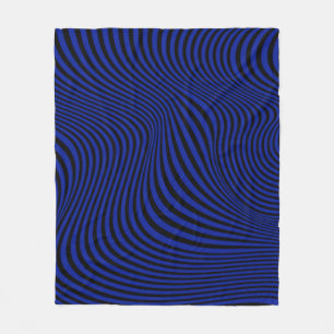 Wavy Optical Illusion Pattern Fleece Blanket