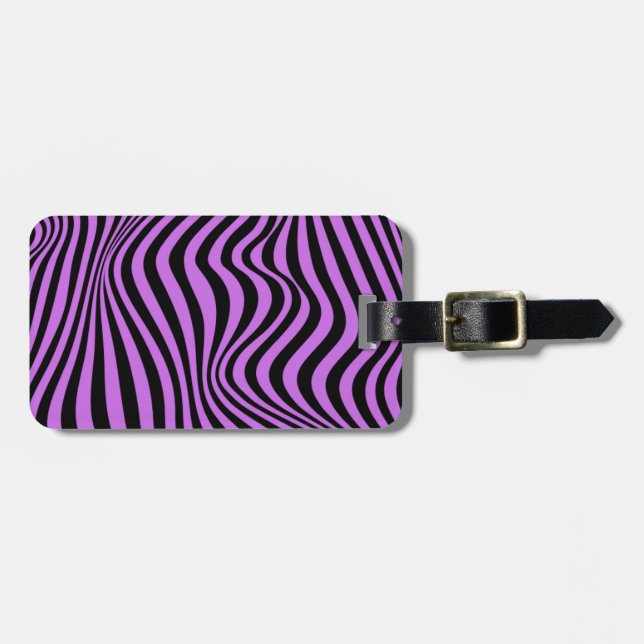 Wavy Optical Illusion Pattern       Luggage Tag (Front Horizontal)