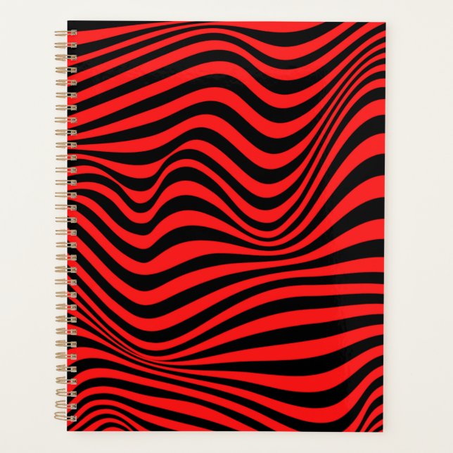 Wavy Optical Illusion Pattern      Planner (Front)