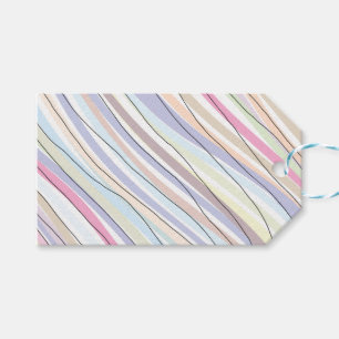 Wavy Pastel Colours Gift Tags