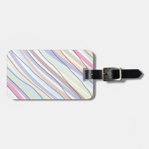Wavy Pastel Colours  Luggage Tag