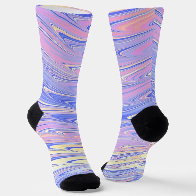 Wavy Pastel  Socks (Angled)