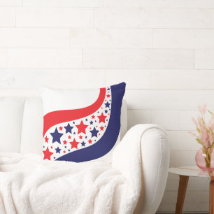 Wavy Patriotic Abstract Cushion