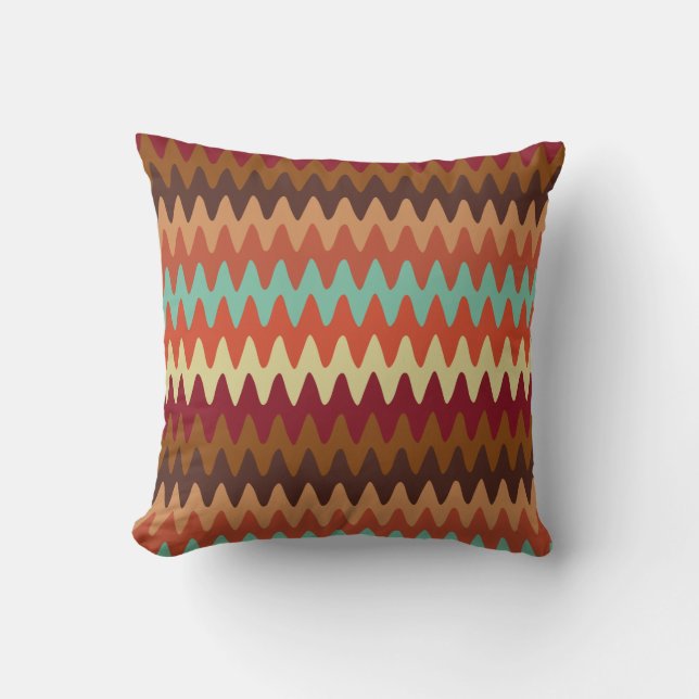 Wavy Pattern Sedona Southwest Cushion (Front)