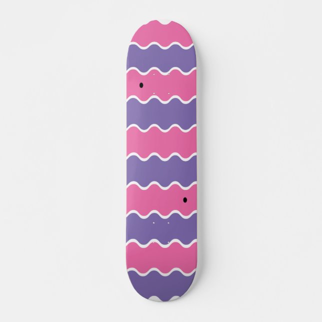 Wavy Pattern  Skateboard (Front)