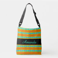 Wavy Patterned Rainbow Coloured 2 Crossbody Bag