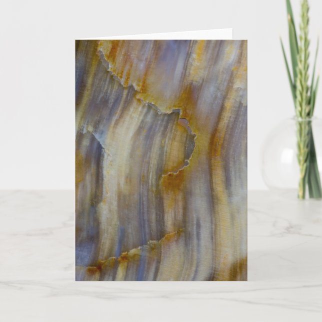 Wavy Petrified Wood Card (Front)