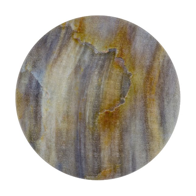 Wavy Petrified Wood Cutting Board (Front)