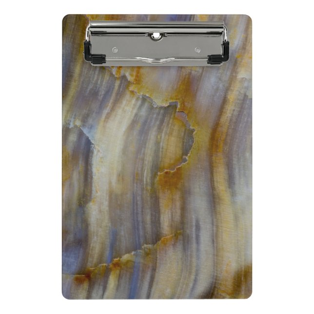 Wavy Petrified Wood Mini Clipboard (Front)
