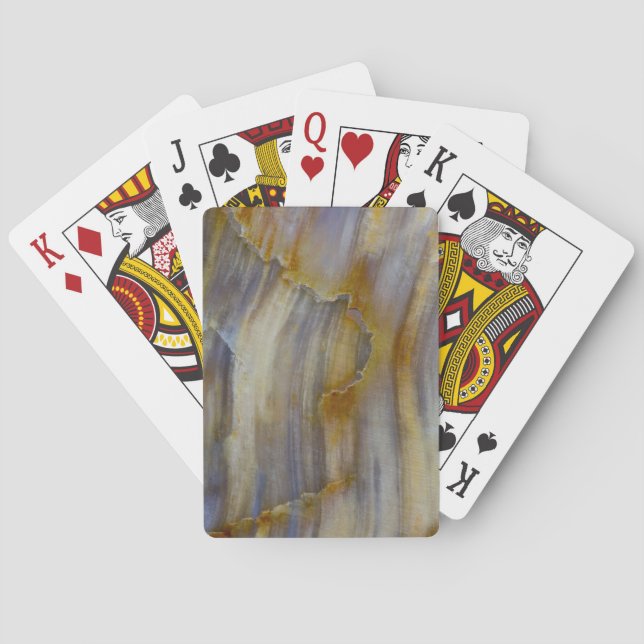 Wavy Petrified Wood Playing Cards (Back)