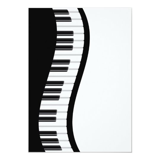 Wavy Piano Keyboard Invitation Card | Zazzle.com.au