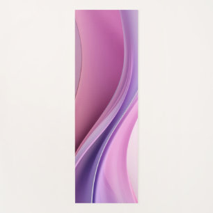 Wavy pink and lavender-coloured forms yoga mat