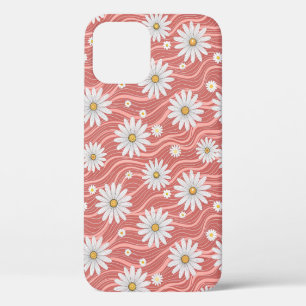 Wavy Pink Daisies iPhone 12 Case