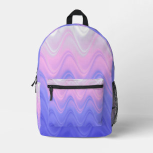 Wavy Pink Purple Abstract Backpack