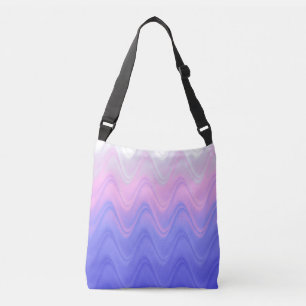 Wavy Pink Purple Abstract Crossbody Bag