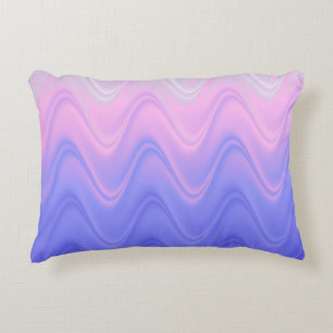 Wavy Pink Purple Abstract Decorative Cushion