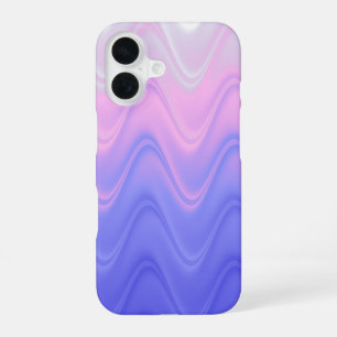 Wavy Pink Purple Abstract iPhone 16 Case