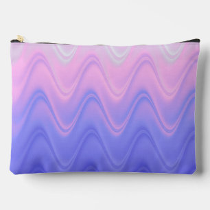 Wavy Pink Purple Abstract Large Accessory Pouch