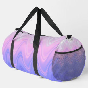 Wavy Pink Purple Abstract Large Duffel Bag