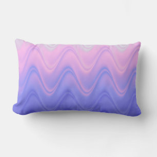 Wavy Pink Purple Abstract Lumbar Cushion