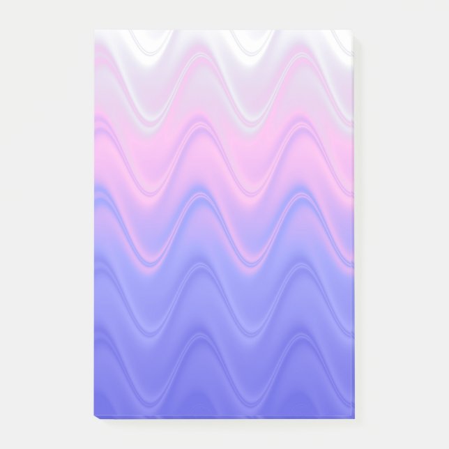 Wavy Pink Purple Abstract Post-it Notes (Front)