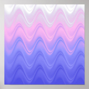 Wavy Pink Purple Abstract Poster