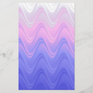 Wavy Pink Purple Abstract Stationery