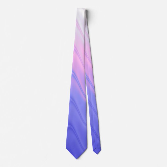 Wavy Pink Purple Abstract Tie (Front)