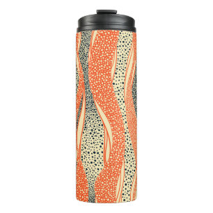Wavy polka dot, hand-drawn pattern. thermal tumbler