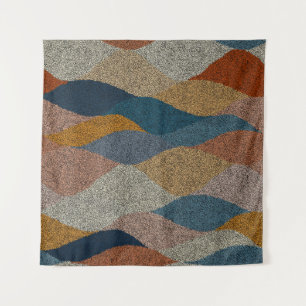 Wavy Polka Dot: Vintage Textile. Tapestry
