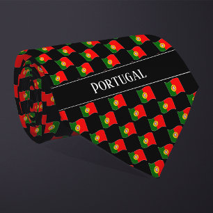 Wavy Portugal Flag Pattern  Tie