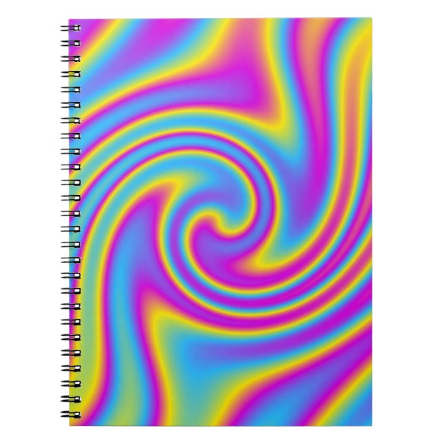 wavy rainbow notebook (Front)