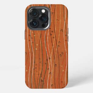 Wavy Red Stripes: Modern Japanese Abstract Art iPhone 13 Pro Case
