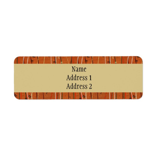 Wavy Red Stripes: Modern Japanese Abstract Art  Return Address Label (Front)