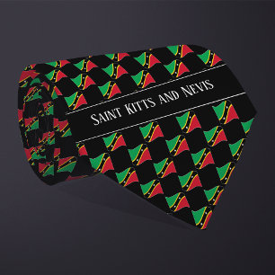 Wavy Saint Kitts and Nevis Flag Pattern Tie