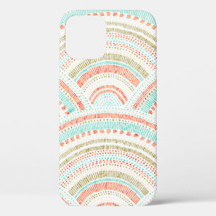 Wavy seamless pattern. Vintage seigaiha ornament. iPhone 12 Case