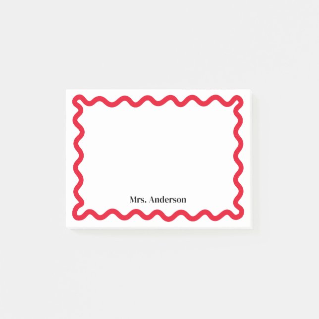 Wavy Simple Stationery Post-it Notes (Front)
