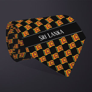 Wavy Sri Lanka Flag Pattern  Tie