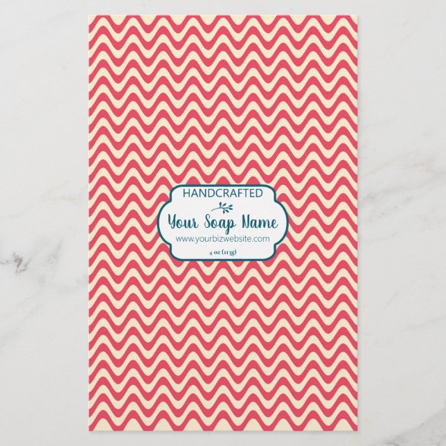 Wavy Stripe Soap Wrap Paper (Front)