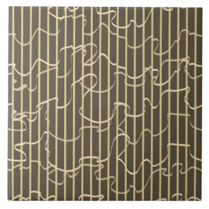 Wavy Striped Pistachio Ceramic Tile