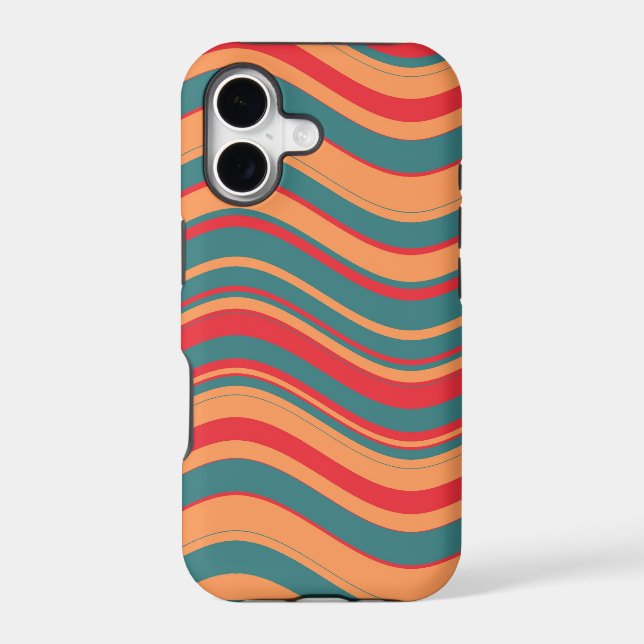 Wavy Stripes Pattern (Red, Pink, Blue) (Back)