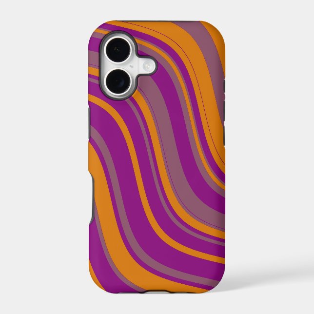 Wavy Stripes Pattern (Yellow, Purple) (Back)