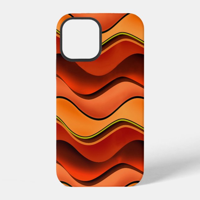 Wavy Stripes: Seamless Pattern Design. iPhone Case (Back)
