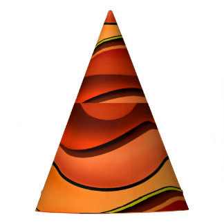 Wavy Stripes: Seamless Pattern Design. Party Hat