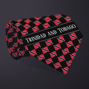 Wavy Trinidad and Tobago Flag Pattern Tie
