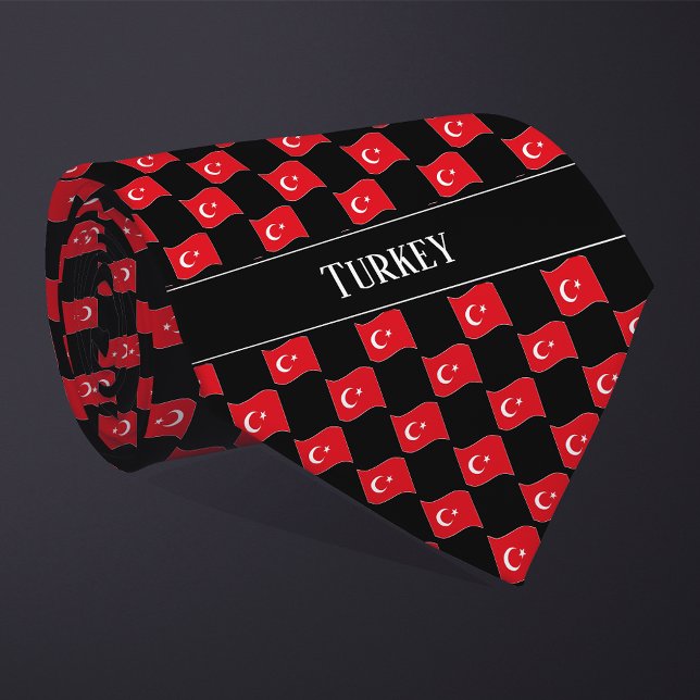 Wavy Turkey Flag Pattern  Tie (Creator Uploaded)